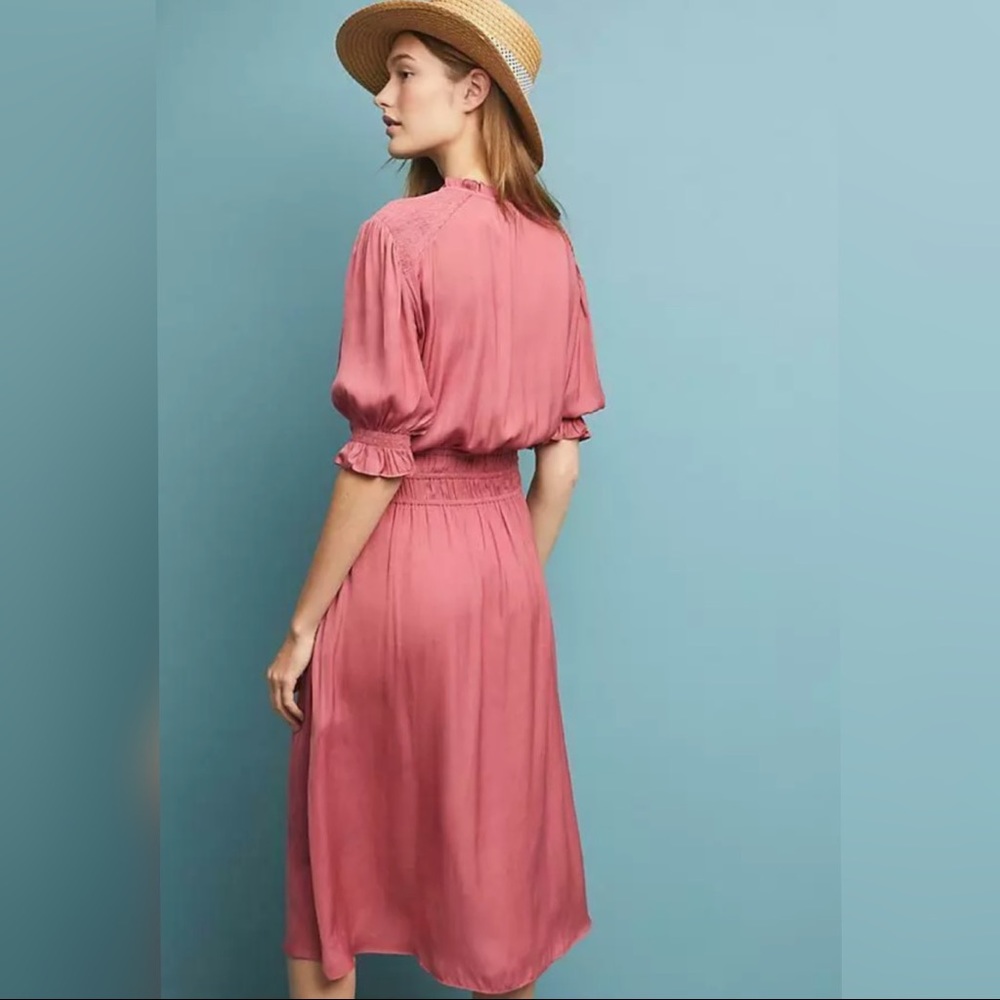 Anthropologie Cape May Smocked Midi Dress - Picture 2 of 7
